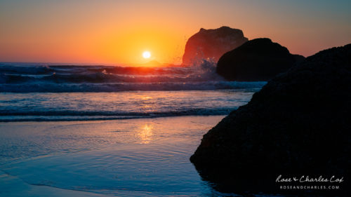 Sunset View From Bandon Beach, Oregon